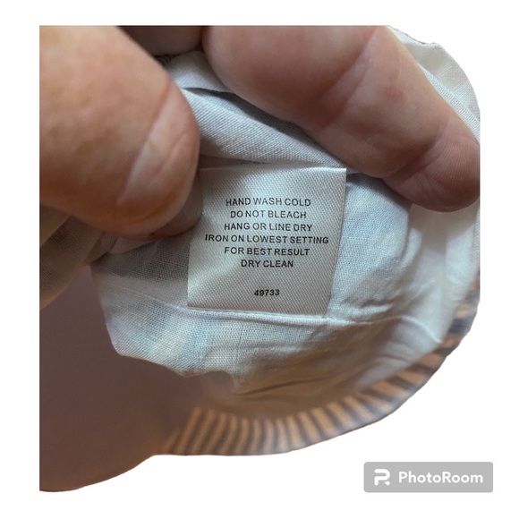 RAMPAGE Dress Chambray & White Stripe Puff Sleeves Seersucker Size Medium - Picture 8 of 11